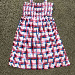 Hanna Andersson Plaid Smocked Sundress Sz 12 (150)